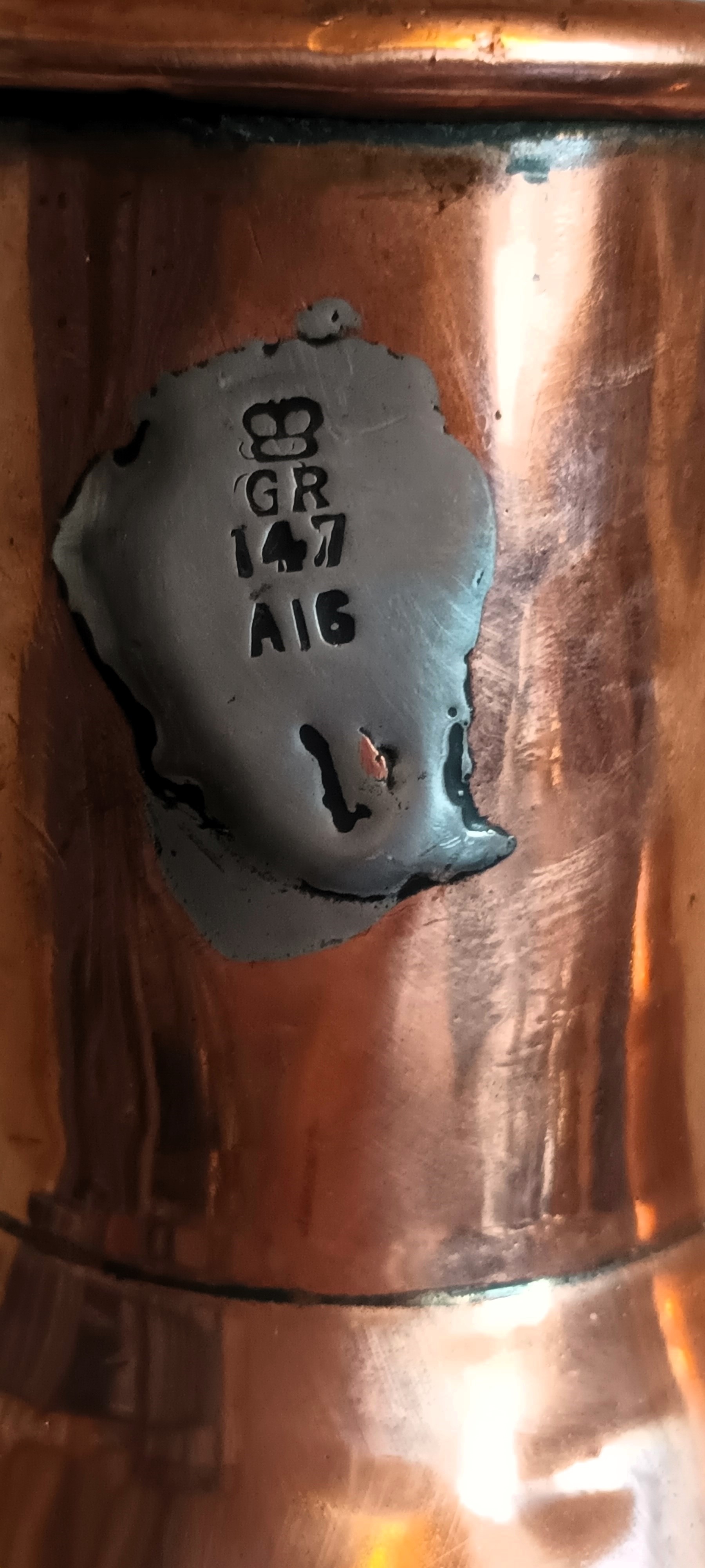 Antique English Georgian "Liverpool" Copper Gallon Measure - Image 7